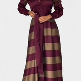 Cvita Haljina Košulja Duga Prugasta s Pojasom