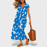 Magdalena - Duga Haljina s Umjetničkim Uzorkom