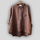 Linen Bluzica Zelena Jednostavnost