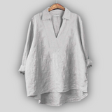 Linen Bluza Srebrna Finesa