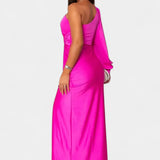 Andrea Asimetrična Haljina s Draperijom na Jednom Ramenu