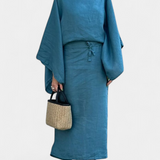 Filipa - Haljina Kimono od Lina i Pamuka s Pojasom