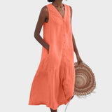 Vita - Šik i Flattering Haljina s V-Izrezom