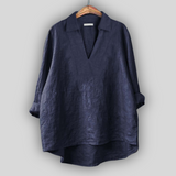 Linen Bluza Srebrna Finesa