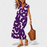 Magdalena - Duga Haljina s Umjetničkim Uzorkom