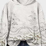 Džemper s Kapuljačom od Čipke u Zelenoj Boji Livade