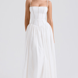 Maxi haljina s tankim naramenicama i cvjetnim uzorkom