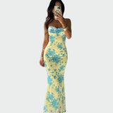 Saten Haljina s Cvjetnim Uzorkom