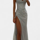 Ines Haljina Sirena s Korzetom i Spageti Naramenicama