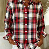 Jelena – Klasična karirana košulja u crveno-bijelim tonovima