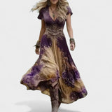 Jasmina - Cvjetna haljina prilagođena i lepršava