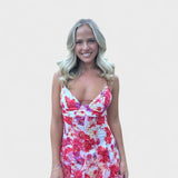 Mirjana - Duga cvjetna haljina s volanima