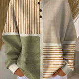 Vanja – Pulover s geometrijskim blokovima u prirodnim tonovima