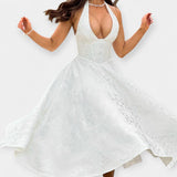 Midi Haljina s Otvorenim Leđima i Korset Dizajnom