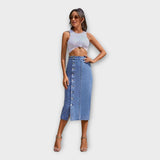 Maksi suknja s gumbima