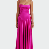 Satin Maxi Haljina s Tanjim Naramenicama