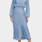 Marija Maxi Haljina s Visokim Ovratnikom i Cvjetnim Detaljima