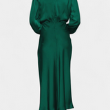 Marija Maxi Haljina s Visokim Ovratnikom i Cvjetnim Detaljima