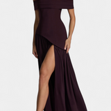 Rajna Maxi Haljina bez Rukava od Chiffona s Bočnim Raskorakom