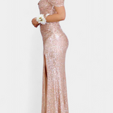 Renata Haljina Sirena bez naramenica s šljokicama