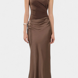 Nika Duga Haljina za Party s Asimetričnim Izrezom