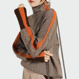 Zlatka – Herringbone Luxe Turtleneck