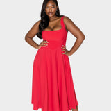 Vječno Zračno Midi Haljina s Elegantnom Linijom i Prirodnim Pokretom